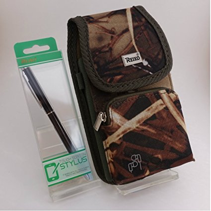 iPhone 6 6s 7 Holster. Strong Nylon Construction With Front Pocket. Perfect Fit For Rugged Cases Like OtterBox Or Lifeproof. 2 Way Belt Loop For Best Fitting. “Bonus Stylus Ballpoint Pen” (CAMO)