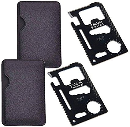 ShieldSurvival 11 in 1 Survival Credit Card Multi Tool Fits Perfect in Your Wallet Multitool (2 pieces)