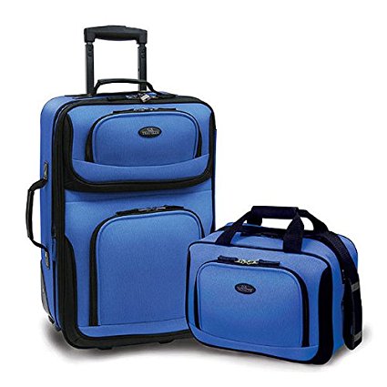 U.S Traveler Rio Two Piece Expandable Carry-on Luggage Set (15-Inch and 21-Inch)