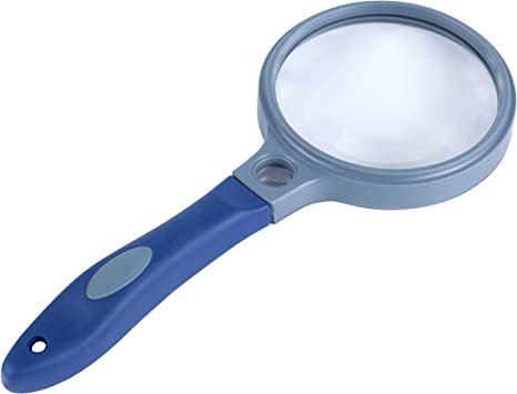 Jacents Extra Large 2X Magnification Round Magnifier with Comfort Grip Handle - 1 Pack