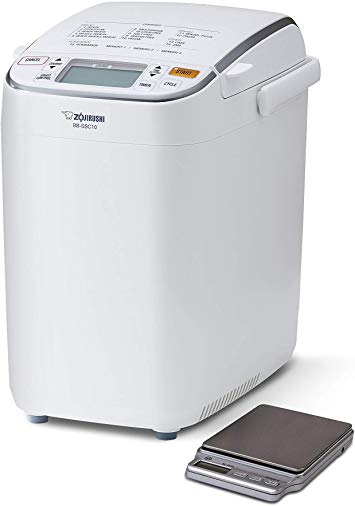 Zojirushi BB-SSC10DS Home Bakery Maestro Breadmaker, 1-pound loaf, Premium White, with Free Digital Scale