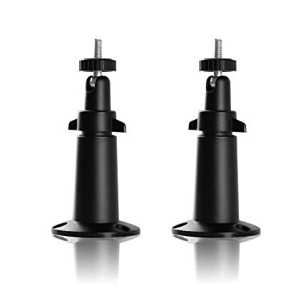 2 Pack Adjusable Security Wall Mount-Indoor/Outdoor Mount for Arlo, Arlo pro, Arlo pro2, Arlo Ultra Surveillance Camera with 1/4 Screw Head(Black)