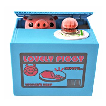 LOBZON Automated lovely Piggy Coins Bank Money Saving Case Box