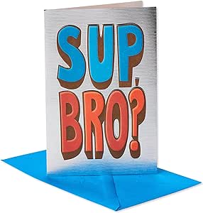 American Greetings Funny Birthday Card for Brother (Sup Bro)