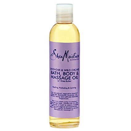 SheaMoisture Lavender/Wild Orchid Bath, Body & Massage Oil, 8 Ounce