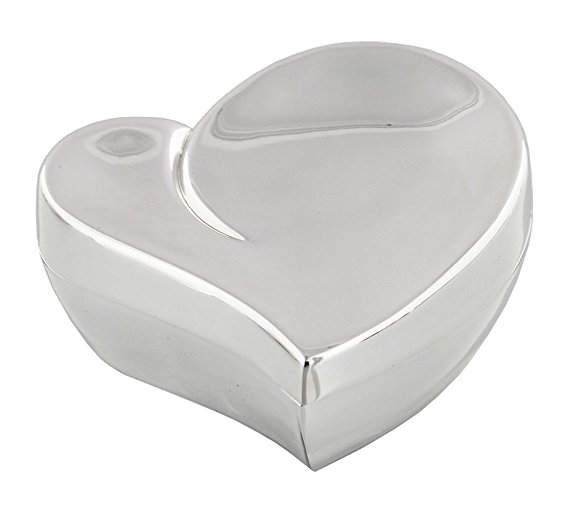 Stunning Simplistic Heart Shaped Silver Trinket Box by Haysom Interiors