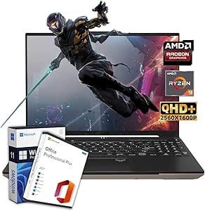 ASUS TUF A16 Gaming Laptop, 16" 240Hz WQXGA Display, AMD Ryzen 9-7940HS, AMD Radeon RX 7700S, ‎32GB DDR5, 1TB SSD, Wi-Fi 6, Backlit Keyboard, Windows 11 Pro, with Microsoft Office Lifetime License