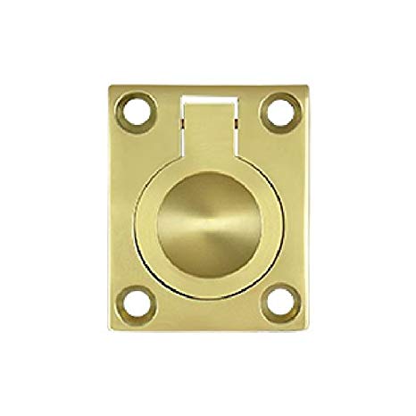 Deltana FRP175U3 1 3/4-Inch x 1 3/8-Inch Solid Brass Flush Ring Pull