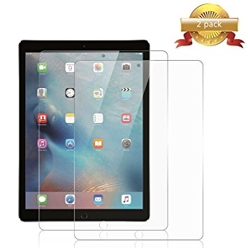 [2 Pack] zFocus Screen Protector for New iPad 9.7 2017,Premium Tempered Glass Screen Protector for New iPad 9.7 / iPad Pro 9.7 / iPad Air 2 / iPad Air
