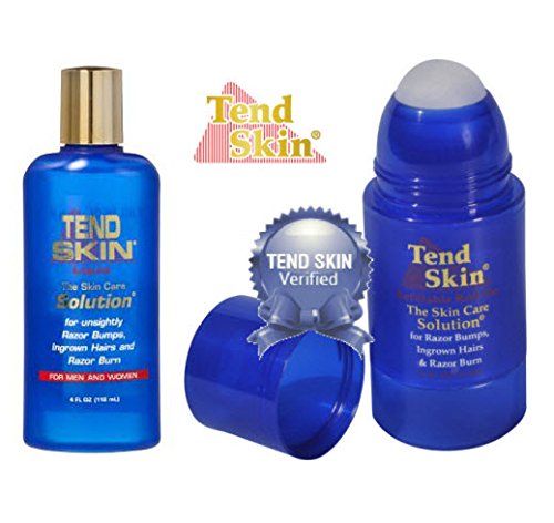 Tend Skin Razor Burn and Ingrown Hair Kit Tend Skin 4 oz Liquid  Tend Skin Roll-On 25oz