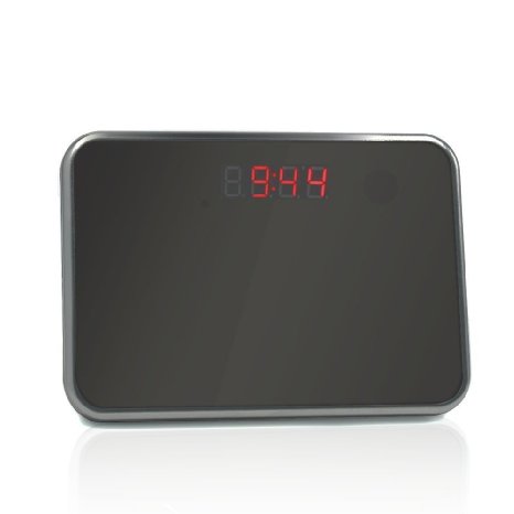 Littleadd Multi-functional Hidden Camera Spy Alarm Clock, Big Screen and Bright Black Cover (8GB Micro SD card included)