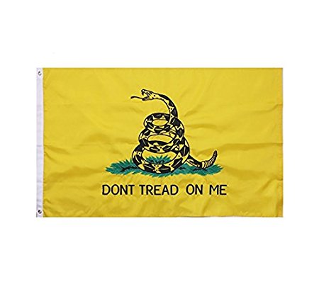 G128 - 3'x5' Embroidered Gadsden Flag Tea Party Top Quality Don't Tread on Me!!READ THE WARNING!!