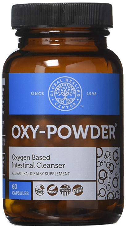 Global Healing Center Oxy-Powder Oxygen Based Safe and Natural Colon Cleanser and Relief from Occasional Constipation (60 Capsules)