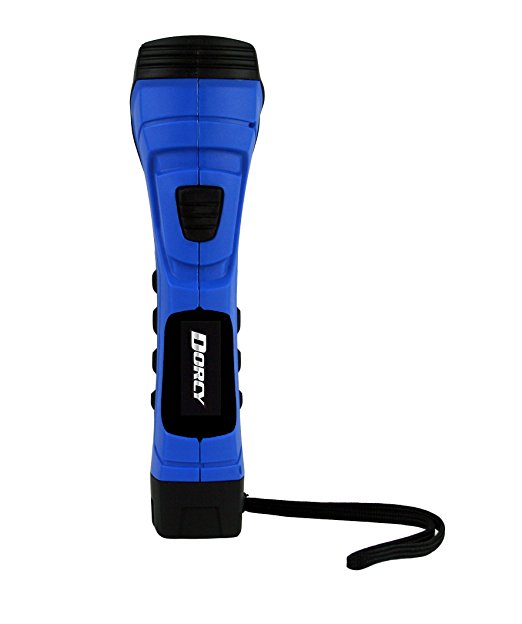 Dorcy 41-4754 CyberLight Weather Resistant LED Flashlight with Nylon Lanyard and TrueSpot Reflector, 190-Lumens, Blue Finish