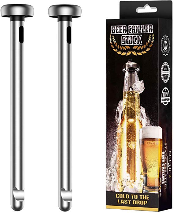 Fronnor Gifts for Men Beer Chiller Sticks for Bottles Cool Unique Gift for any Beer Lover Stainless Steel Beverage Cooler Cooling Christmas,Thanksgiving,Fathers' Day,Valentine's Day Gifts