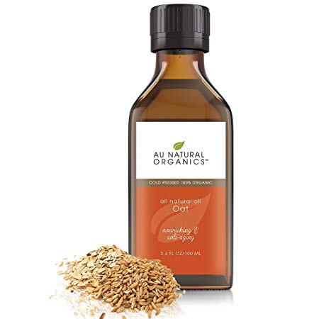 Oat Oil by Au Natural Organics-100% Natural, Cold Pressed, Antioxidant Organic Face Moisturizer, Holistic Skin Body Dry Hair & Nails Care, Nourishing & Anti Aging, Vegan-Cruelty Free, for Women
