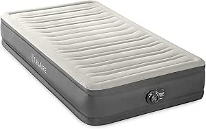 Intex 64021E TruAire Luxury Air Mattress: Fiber-Tech – Built-in Electric Pump – Multizone Support System