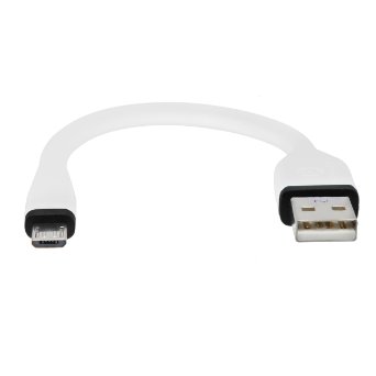 dCables Bendy & Durable Short Micro USB Charging Cable - 7 Inch - White