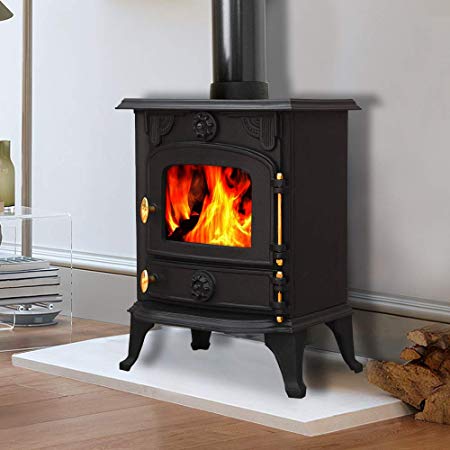 Lincsfire Saxilby JA013 6.5KW Multifuel Woodburning Stove Wood Burner Log Burning Fire Fireplace Cast Iron Woodburner