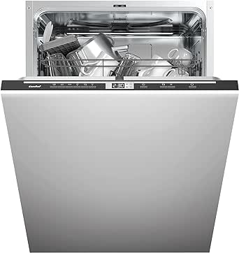 COMFEE' KWH-BD1413I-B Fully Integrated Dishwasher with 14 Place Settings, Auto Door Open Drying, 44dB Low Noise, Built-in Dishwasher with Auto Sensing Wash, Rapid Wash, Adjustable Upper Basket - Black