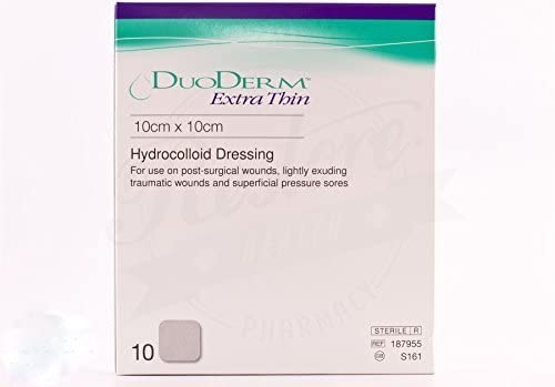 DuoDerm Extra Thin Hydrocolloid Dressing 10cm x 10cm - Pack of 10