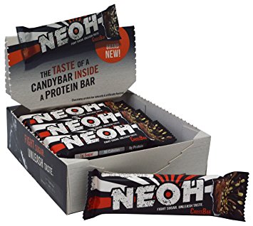 NEOH CrossBar Protein / Candy Bar - Chocolate Crunch, Only 1g Sugar, Pack of 12