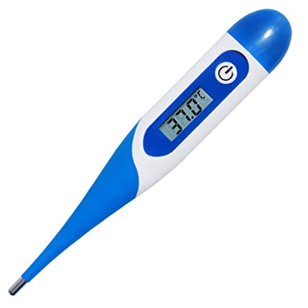 Mlide Ear and Forehead Digital Thermometer for Baby, Kids and Adult, Rectal Fever, Flexible Tip, Accurate and Fast Readings (Blue)