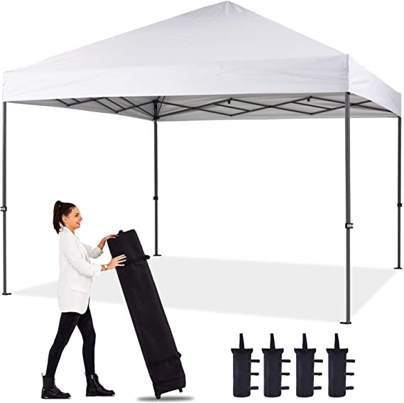 ABCCANOPY 12x12 Pop up Canopy One Touch Easy up Canopy Tent Portable Outdoor Shade,White