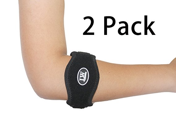 Two LW Tennis Golf Elbow Support Strap Wrap Band Protector (Pack of 2)