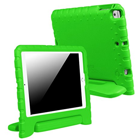 Fintie Case for Apple New iPad 9.7 Inch 2017 Model (iPad 5th Gen) / iPad Air - Kiddie Series Light Weight Shock Proof Convertible Handle Stand Cover Case Kids Friendly - Green