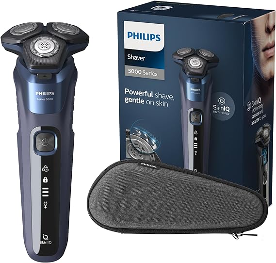 Philips Shaver Series 5000 Dry and Wet Electric Shaver for Men (Model S5585/30)