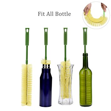 Long Bottle Brush, Cleaning for Wine Beer Vase Olive Narrow Neck Brewing Bottles, 16 inch