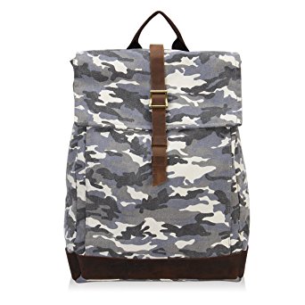 Hynes Eagle Vintage Canvas Backpack Travel Rucksack Fits 15.6 inch laptop