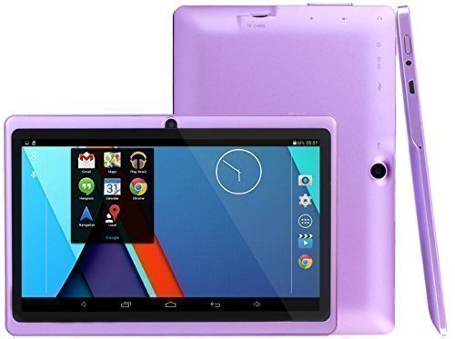 Omgar Ultrathin 7 inch 16GB Tablet PC, HD 1024x600, Google Android 4.4 OS, Allwinner A33 1.3GHz,Quad Core CPU,Dual Camera,Wifi (Purple)