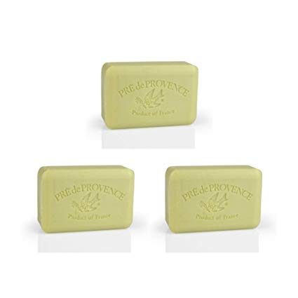 Pre de Provence Soap Shea Enriched Everyday 250 Gram Extra Large French Soap Bar - Verbena (Pack of 3)