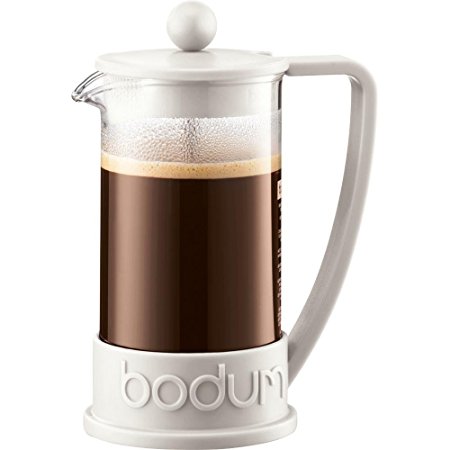 Bodum Brazil French Press Coffee Maker, 0.35-Liter, 12-Ounce, Off-White, 3-Cup