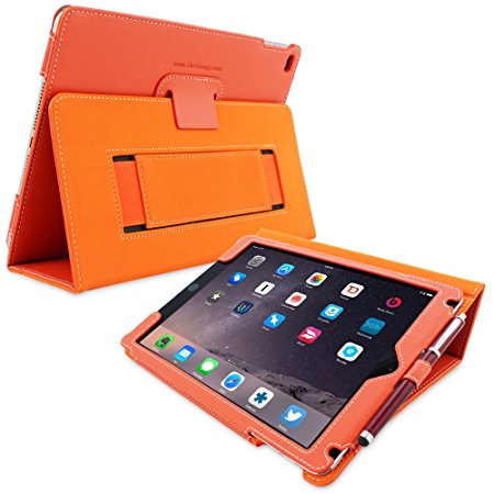 Snugg Leather Flip Stand Case for Apple iPad 3 and 4 - Orange