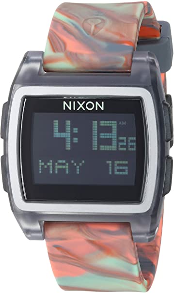 NIXON Base Tide A1104-100m Water Resistant Men's Digital Surf Watch (38 mm Watch Face, 22 mm Pu/Rubber/Silicone Band)