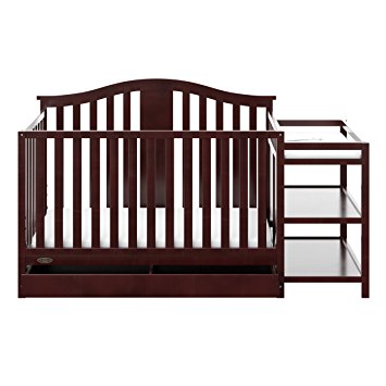 Graco Solano 4-in-1 Convertible Crib and Changer with Drawer, Espresso