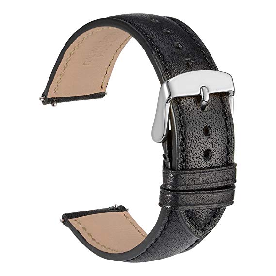 WOCCI Quick Release Watch Band 18mm 20mm 22mm - Full Grain Leather Watch Straps for Men or Women