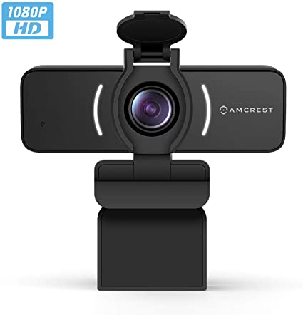 Amcrest 1080P Webcam with Microphone & Privacy Cover, Web Cam USB Camera, Computer HD Streaming Webcam for PC Desktop & Laptop w/Mic, Wide Angle Lens & Large Sensor for Superior Low Light (AWC205)