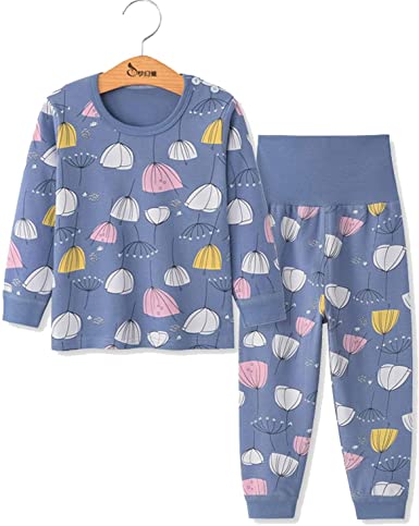 Tulucky Baby Unisex Pajamas,Tee and High Waist Pant 2-Piece Toddler Clothes Set