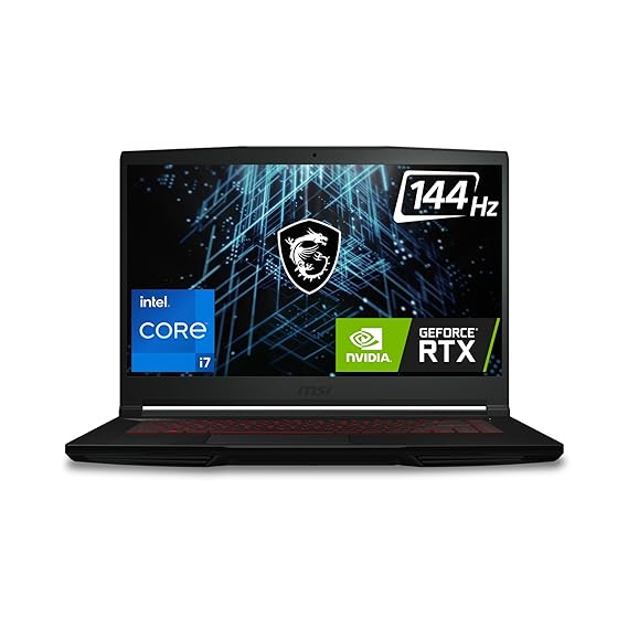 MSI GF63 Thin, Intel Core i7-11800H, 40CM FHD 144Hz Gaming Laptop (8x2GB/512GB NVMe SSD/Windows 11 Home/Nvidia GeForce RTX 2050, GDDR6 4GB/Black/1.8Kg), 11UCX-1441IN