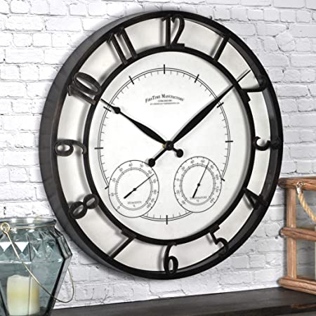 FirsTime & Co. Park Outdoor Wall Clock, 18", Oil Rubbed Bronze