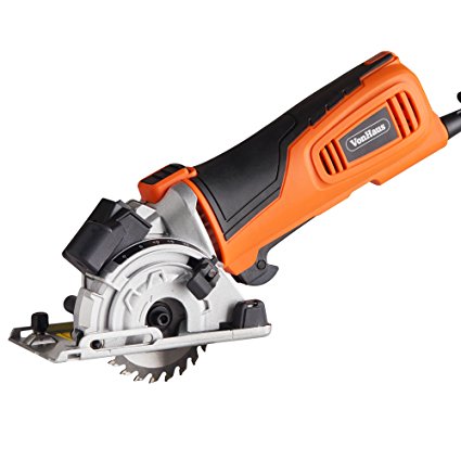 VonHaus Compact Circular Saw Mitre Guide / Rail 85mm Blade Diameter 600W Motor 27mm Max Cutting Depth Angled Cross Cut Laser