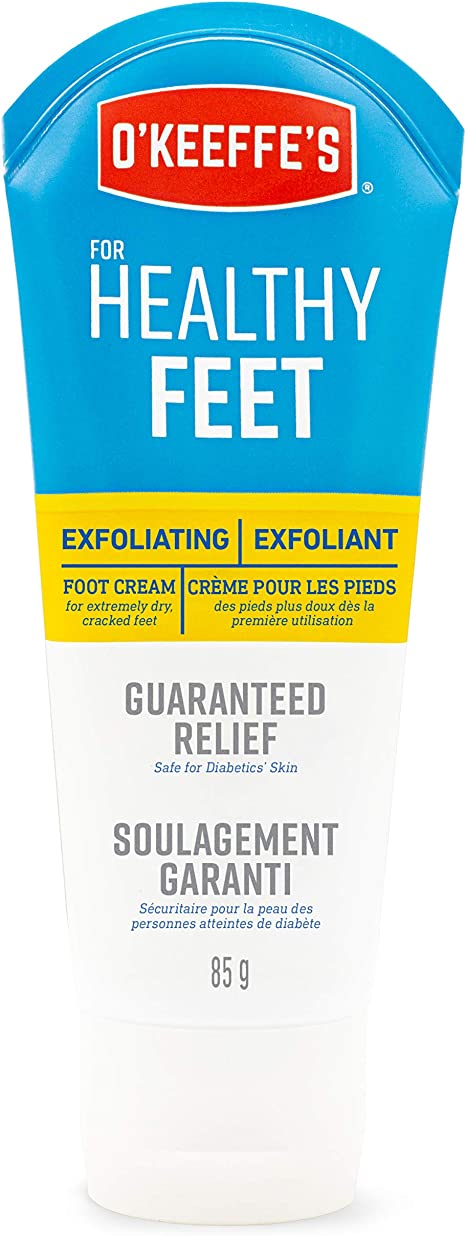 O'Keeffe's Healthy Feet Exfoliating, Moisturizing Foot Cream, Softens and Repairs Dry Cracked Feet, 48 Hours of Hydration, 3oz/85g, Tube, (Pack of 1), K0412502