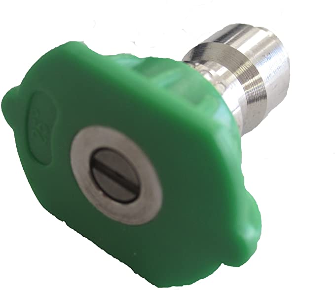 OEM Direct Depot Pressure Washer Sprayer Nozzle Tip 1/4" Size 5.5, Green 25 Degree Stainless Steel for 3500 Psi, 4000 Psi, 4500 Psi, 5000 Psi Pressure Washer
