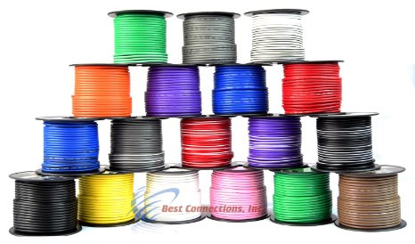 10 Rolls 14 gauge 100 Feet Power Cable Car Audio Primary Remote Wire Copper mix