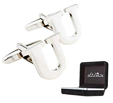 Atziloose Initial Cufflinks A-Z   Gift Box Personalized Graduation gifts for Dad