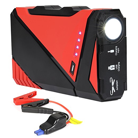 [High Quality]NEXGADGET Car Starter 12000mAh 400A Peak Portable Car Jump Starter Battery Booster Smart Power Bank Charger with LED Flash Light for Laptop Phone Tablet and More